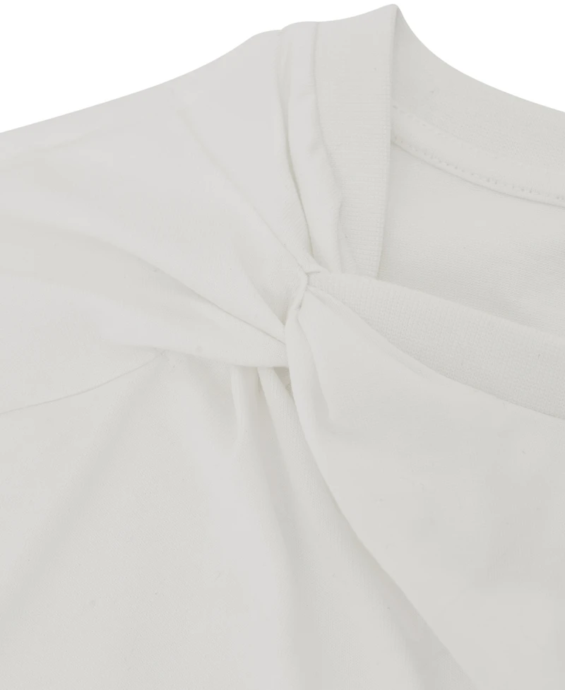 Reiss Women's Cotton Twist-Detail Boxy T-Shirt