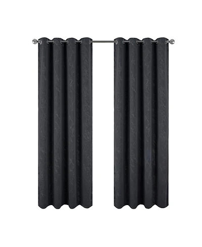 Rt Designers Collection Heidi Halo Foil Blackout Polyester Window Curtain Grommet Panel 52" x 84"