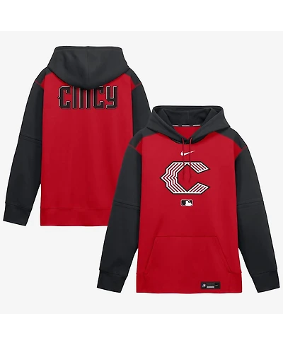 Nike Men's Red/Black Cincinnati Reds 2026 City Connect Authentic Collection Therma-fit Hoodie