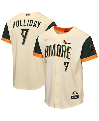Nike Big Boys and Girls Jackson Holliday Cream Baltimore Orioles 2026 City Connect Stadium Jersey