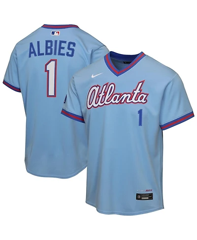 Nike Big Boys and Girls Ozzie Albies Light Blue Atlanta Braves 2026 City Connect Stadium Jersey