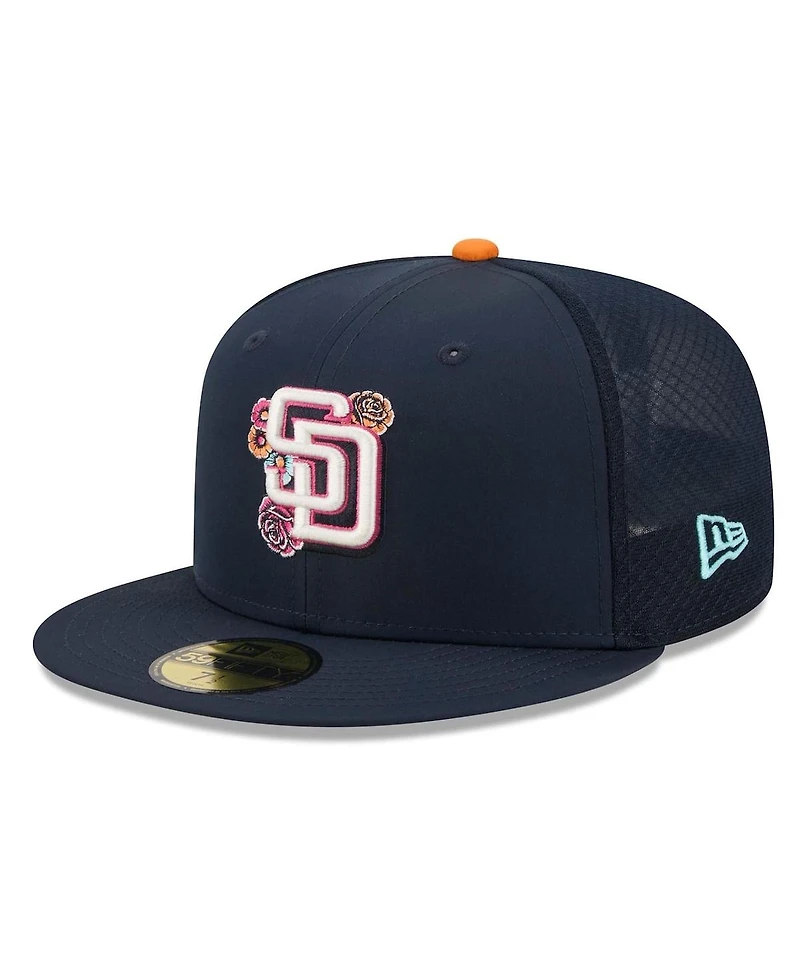 New Era Men's Cream/Navy San Diego Padres 2026 City Connect Batting Practice 59FIFTY Fitted Hat