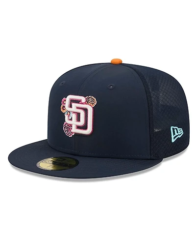 New Era Men's Cream/Navy San Diego Padres 2026 City Connect Batting Practice 59FIFTY Fitted Hat