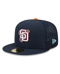 New Era Men's Cream/Navy San Diego Padres 2026 City Connect Batting Practice 59FIFTY Fitted Hat