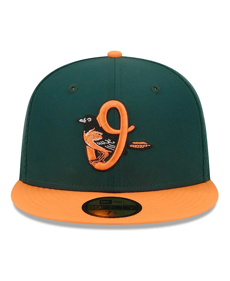New Era Men's Dark Green/Orange Baltimore Orioles 2026 City Connect Batting Practice 59FIFTY Fitted Hat