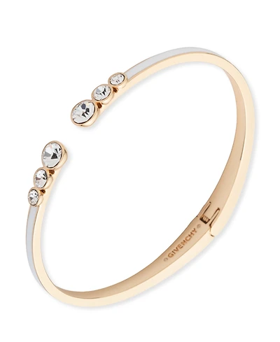 Givenchy Color Crystal & Inlay Open Bangle Bracelet