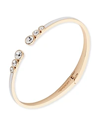 Givenchy Color Crystal & Inlay Open Bangle Bracelet