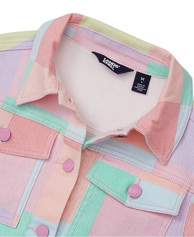 Lands' End Girls Boxy Denim Jacket