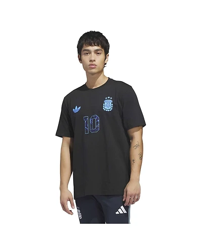 Adidas Men's Lionel Messi Black Argentina National Team 2026 Away Jersey Hook Name Number T-Shirt
