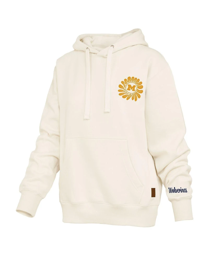 Pressbox Women's Cream Michigan Wolverines Elena Janise Hoodie