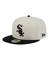 New Era Men's Cream/Black Chicago White Sox Localized 9FIFTY Snapback Hat