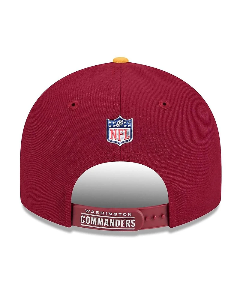 New Era Men's Burgundy/Gold Washington Commanders 2026 Nfl Draft On Stage Pre-Curved 9FIFTY Snapback Hat