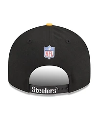 New Era Men's Black/Gold Pittsburgh Steelers 2026 Nfl Draft On Stage Pre-Curved 9FIFTY Snapback Hat