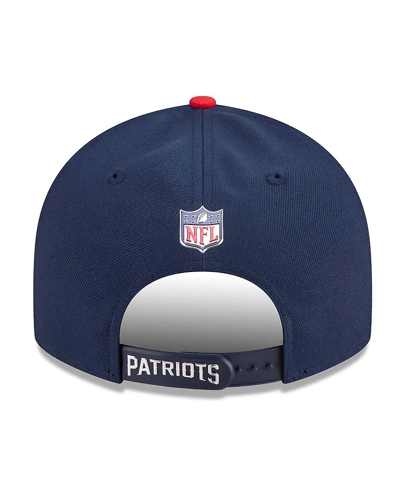 New Era Men's Navy/Red New England Patriots 2026 Nfl Draft On Stage Pre-Curved 9FIFTY Snapback Hat