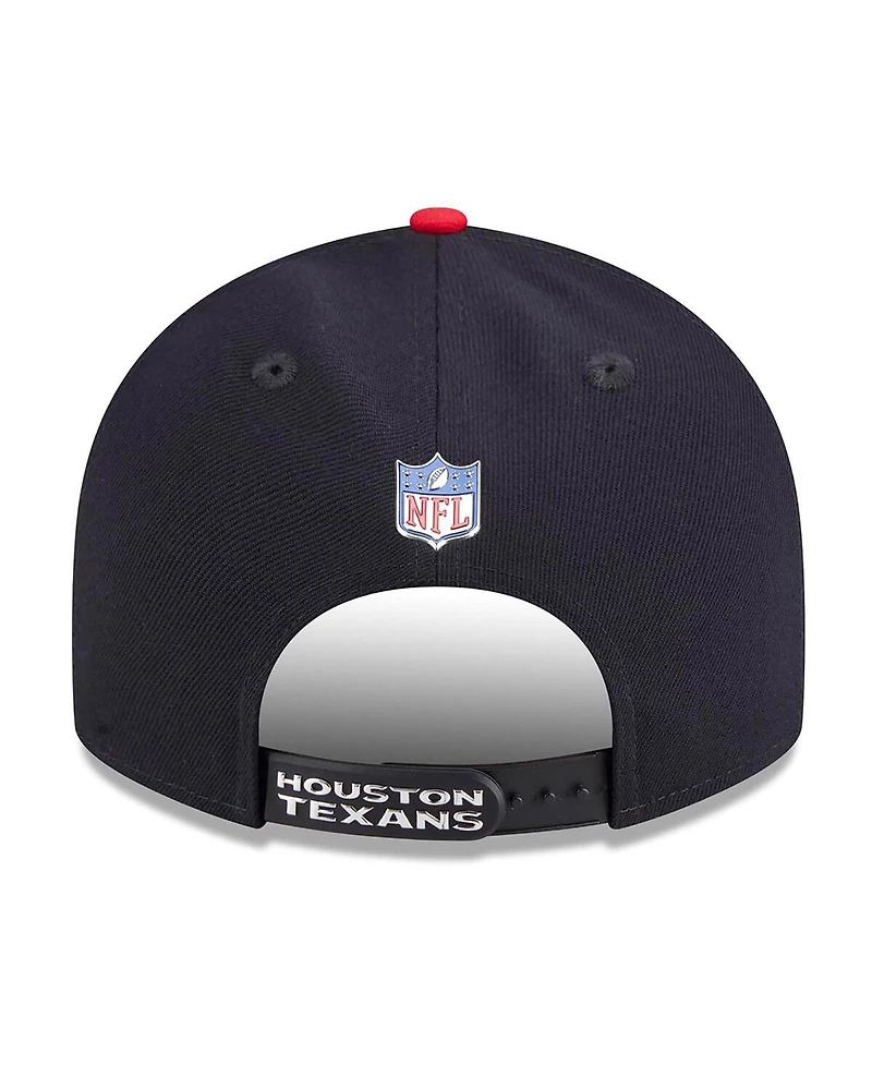 New Era Men's Navy/Red Houston Texans 2026 Nfl Draft On Stage Pre-Curved 9FIFTY Snapback Hat