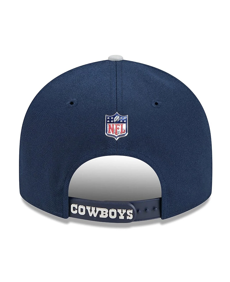 New Era Men's Navy/Silver Dallas Cowboys 2026 Nfl Draft On Stage Pre-Curved 9FIFTY Snapback Hat