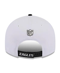 New Era Men's White/Black Philadelphia Eagles 2026 Nfl Draft Pre-Curved 9FIFTY Snapback Hat