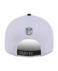 New Era Men's White/Black New Orleans Saints 2026 Nfl Draft Pre-Curved 9FIFTY Snapback Hat