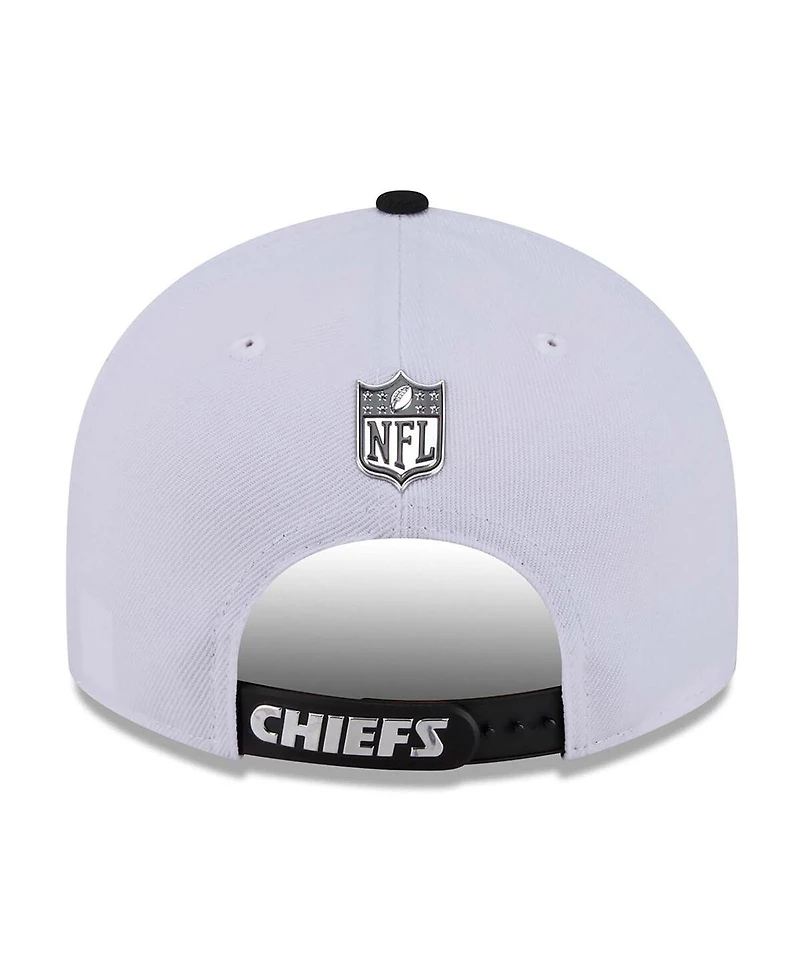 New Era Men's White/Black Kansas City Chiefs 2026 Nfl Draft Pre-Curved 9FIFTY Snapback Hat