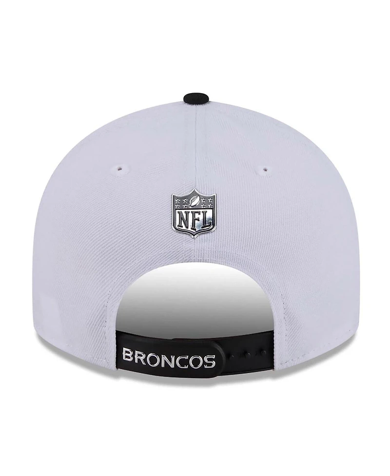 New Era Men's White/Black Denver Broncos 2026 Nfl Draft Pre-Curved 9FIFTY Snapback Hat