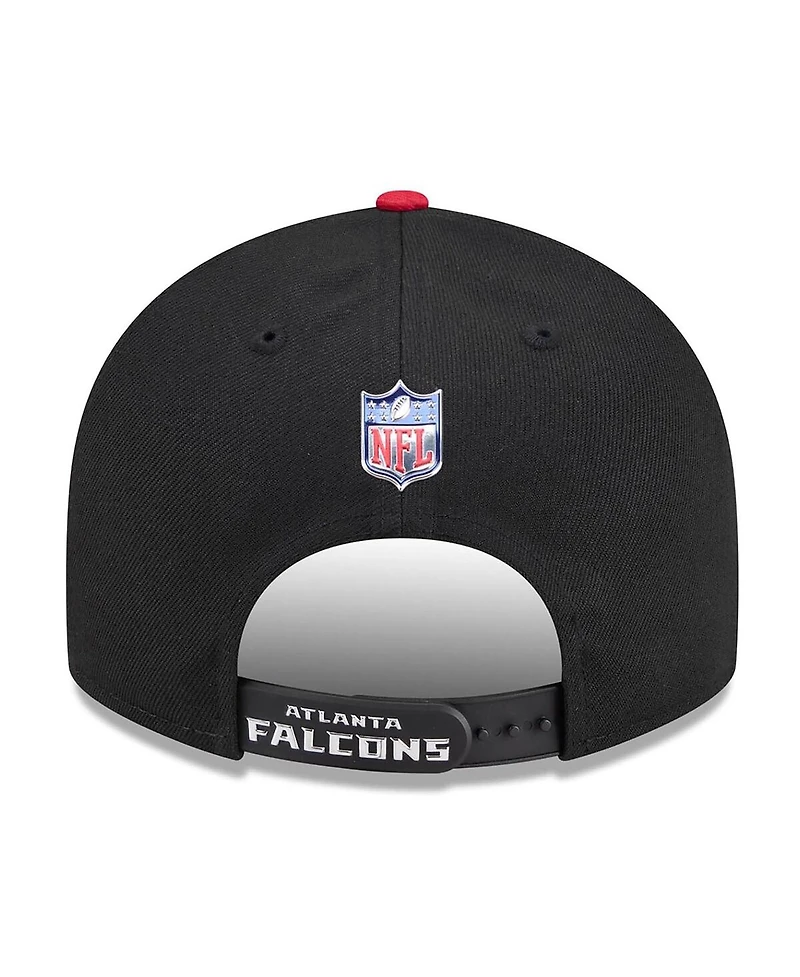 New Era Men's Black/Red Atlanta Falcons 2026 Nfl Draft On Stage Pre-Curved 9FIFTY Snapback Hat