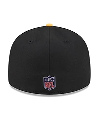 New Era Men's Black/Gold Pittsburgh Steelers 2026 Nfl Draft Pre-Curved 59FIFTY Fitted Hat