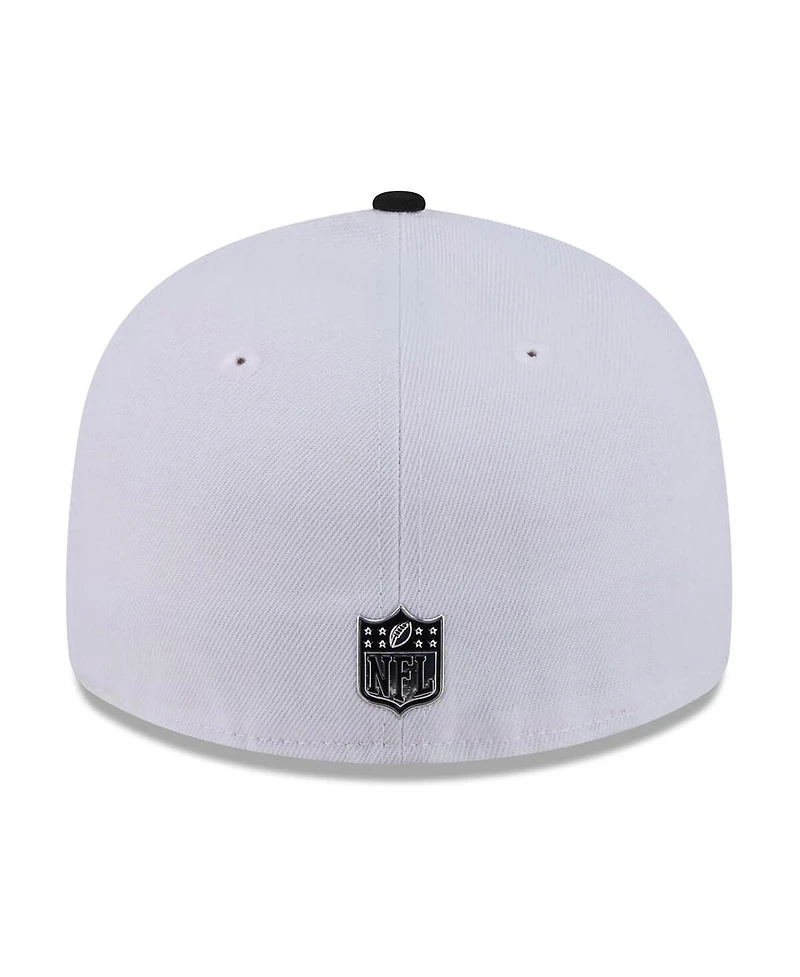 New Era Men's White/Black Philadelphia Eagles 2026 Nfl Draft Pre-Curved 59FIFTY Fitted Hat