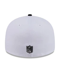 New Era Men's White/Black Orleans Saints 2026 Nfl Draft Pre-Curved 59FIFTY Fitted Hat