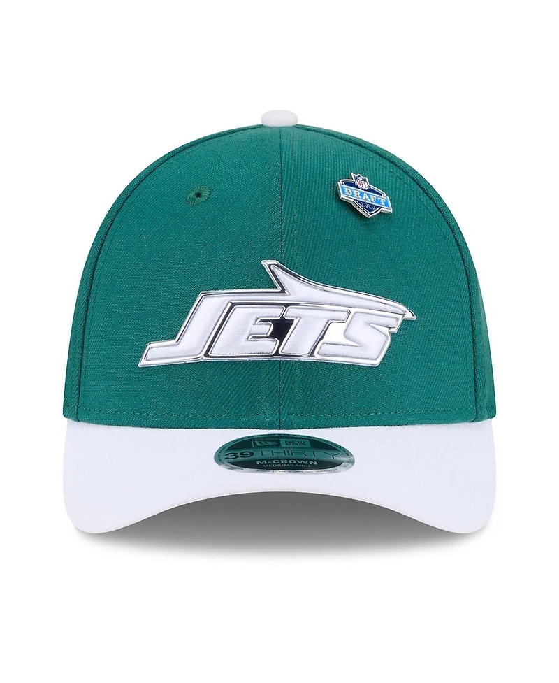 New Era Men's Green/White New York Jets 2026 Nfl Draft 39THIRTY M-Crown Flex Hat