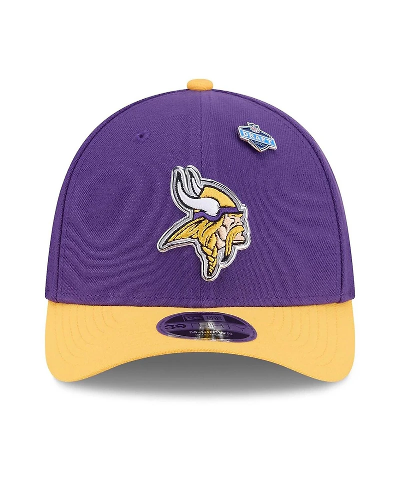 New Era Men's Purple/Gold Minnesota Vikings 2026 Nfl Draft 39THIRTY M-crown Flex Hat