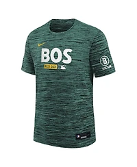 Nike Big Boys and Girls Green Boston Red Sox Authentic Collection Velocity Dri-fit T-Shirt