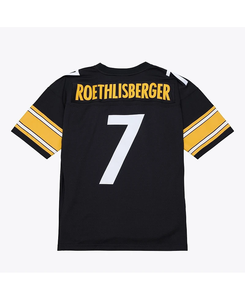 Mitchell Ness Men's Ben Roethlisberger Black Pittsburgh Steelers 2001 Legacy Throwback Replica Jersey