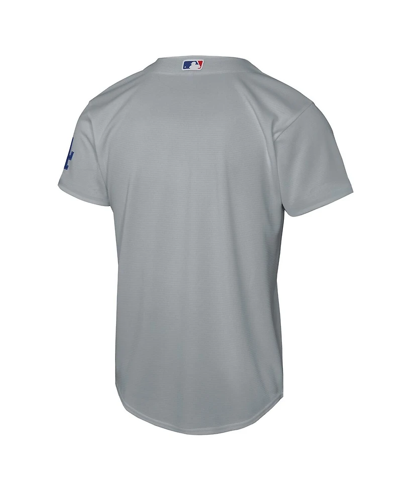 Nike Big Boys and Girls Gray Los Angeles Dodgers Alternate Stadium Jersey