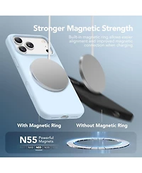Gonez Magnetic for iPhone 17 Pro Max Case, Compatible with MagSafe Liquid Silicone Anti-Scratch Shockproof Protective Phone Case