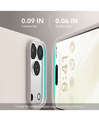 Gonez Magnetic for iPhone 17 Pro Case, Compatible with MagSafe, Liquid Silicone Anti-Scratch Shockproof Protective Phone Case 6.3 inch, Stone