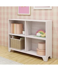 Max and Lily Bookshelf, 4 Shelves Bookcase, Solid Wood Bookshelves for Bedroom