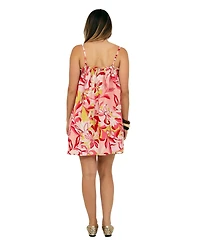 24seven Comfort Apparel Women's Floral Print Mini Dress