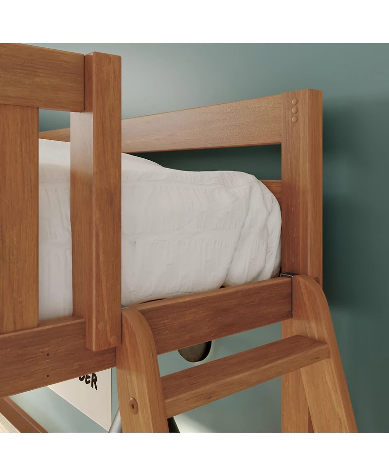 Max and Lily Classic Twin High Loft with Ladder on End