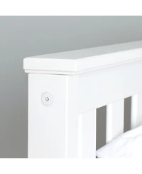 Max and Lily Queen Bed Frame, Solid Wood Platform with Slatted Headboard for Kids