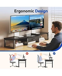 Gnuadz Monitor Stand Riser Desk Organizer Drawer Shelf