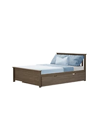 Max and Lily Full Bed Frame with Trundle, Solid Wood Platform Storage