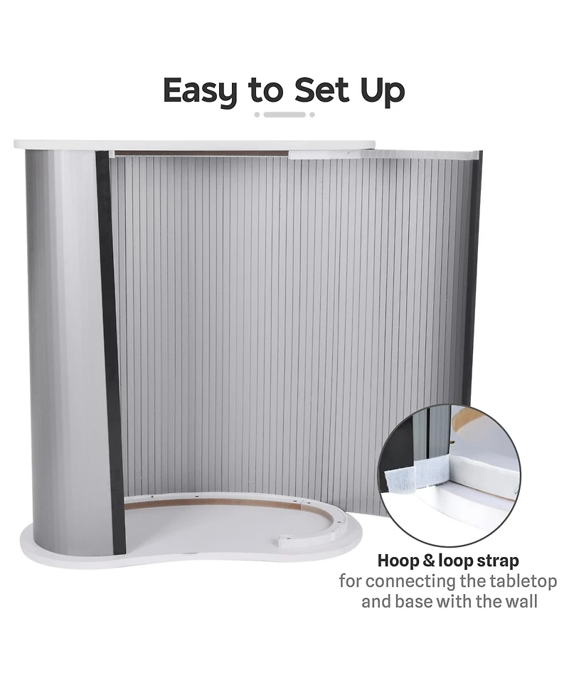 Yescom InstaHibit 10x8 Ft Pop Up Backdrop Booth Stand with Podium Table Counter Tradeshow