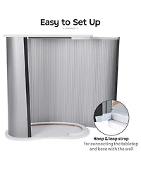 Yescom InstaHibit 10x8 Ft Pop Up Backdrop Booth Stand with Podium Table Counter Tradeshow