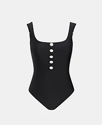 Cupshe Women's Elegant One-Piece Swimsuit with Chic Button Details
