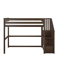 Max & Lily Classic Twin High Loft with Staircase