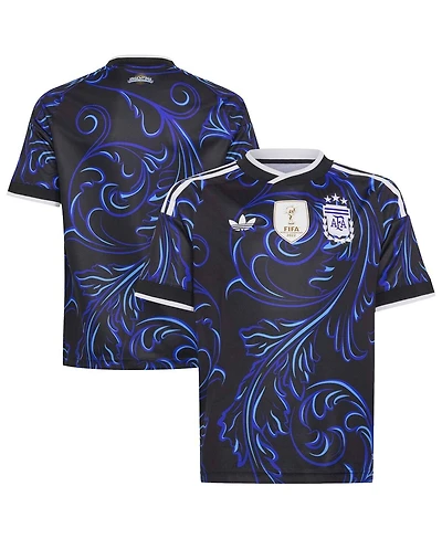 Adidas Big Boys and Girls Black Argentina National Team 2026 Away Replica Jersey