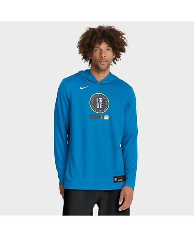 Nike Men's Blue Philadelphia Phillies City Connect Dri-fit Long Sleeve Hooded T-Shirt