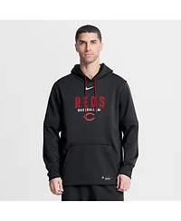 Nike Men's Black Cincinnati Reds Authentic Collection Therma-fit Hoodie