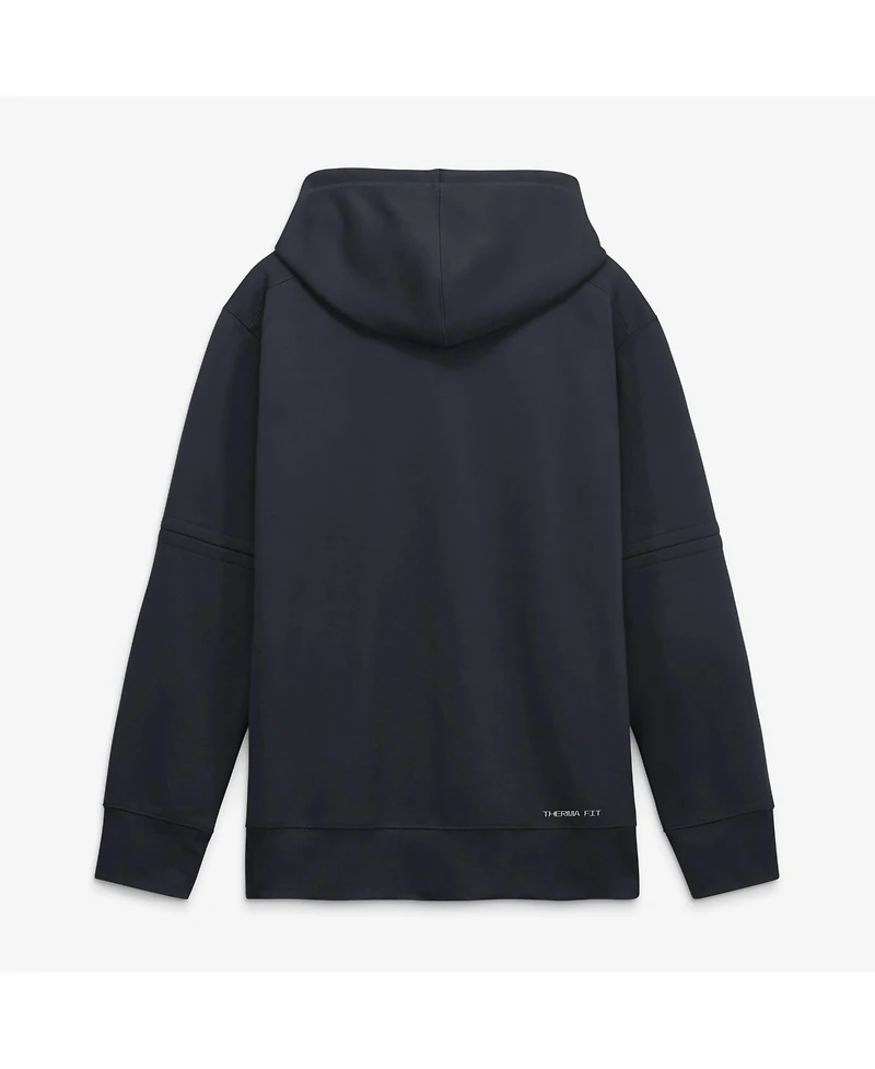 Nike Men's Navy Cleveland Guardians Authentic Collection Therma-fit Hoodie