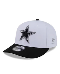 New Era Men's White/Black Dallas Cowboys 2026 Nfl Draft Pre-Curved 9FIFTY Snapback Hat